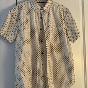Cactus White and Black Polka Dot Men's Shirt